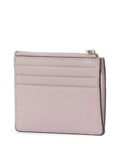 Camelia S Kreditkartenetui genarbtes Leder altrosa