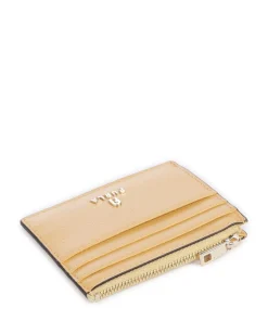 Camelia S Kreditkartenetui genarbtes Leder gelb