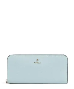 Camelia XL Geldbörse genarbtes Leder hellblau