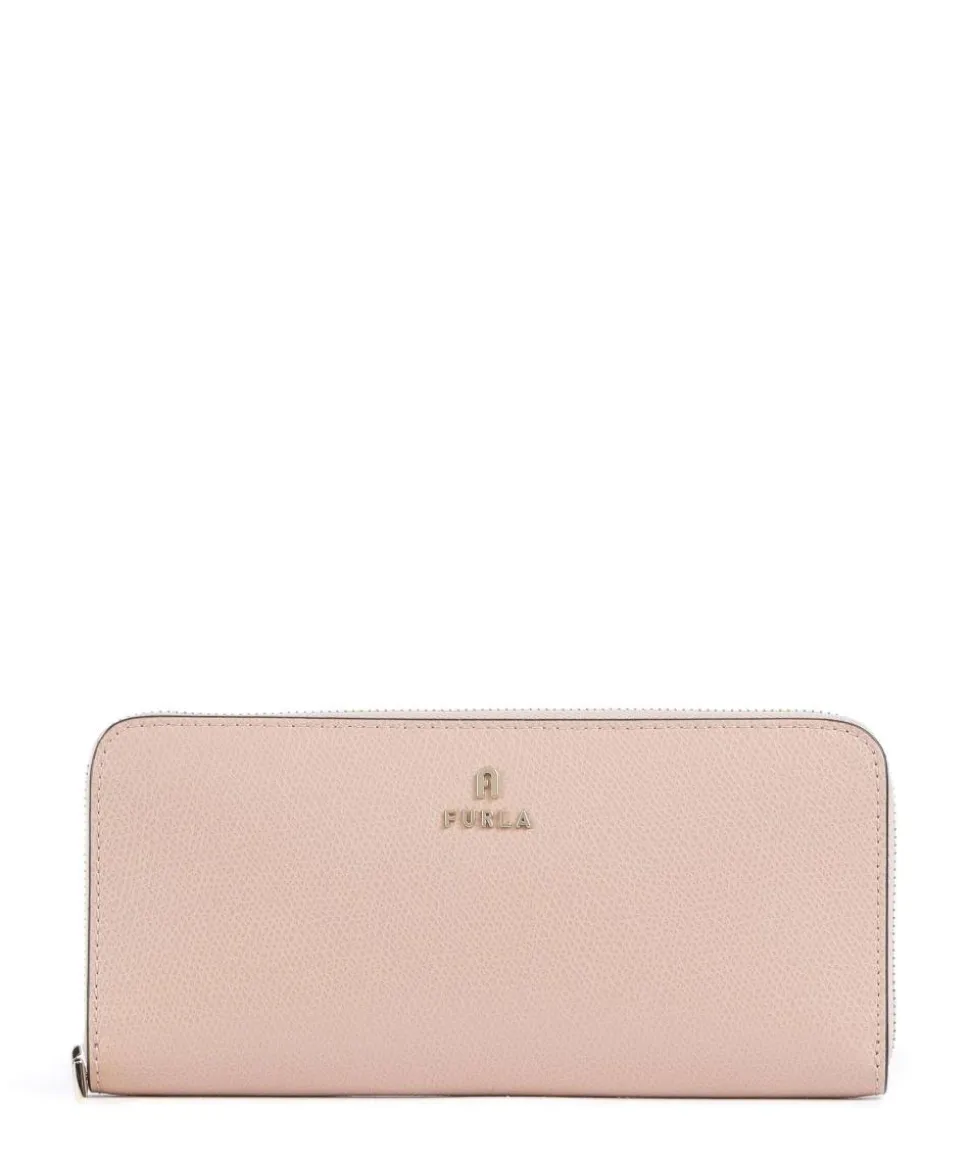 Camelia XL Geldbörse genarbtes Leder altrosa