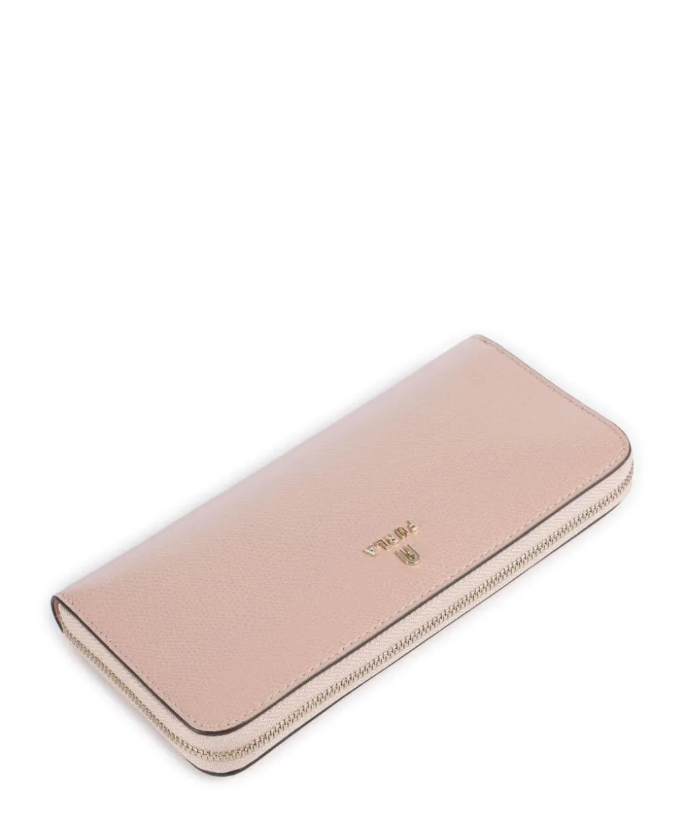 Camelia XL Geldbörse genarbtes Leder altrosa