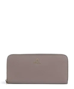 Camelia XL Geldbörse genarbtes Leder taupe