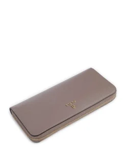 Camelia XL Geldbörse genarbtes Leder taupe