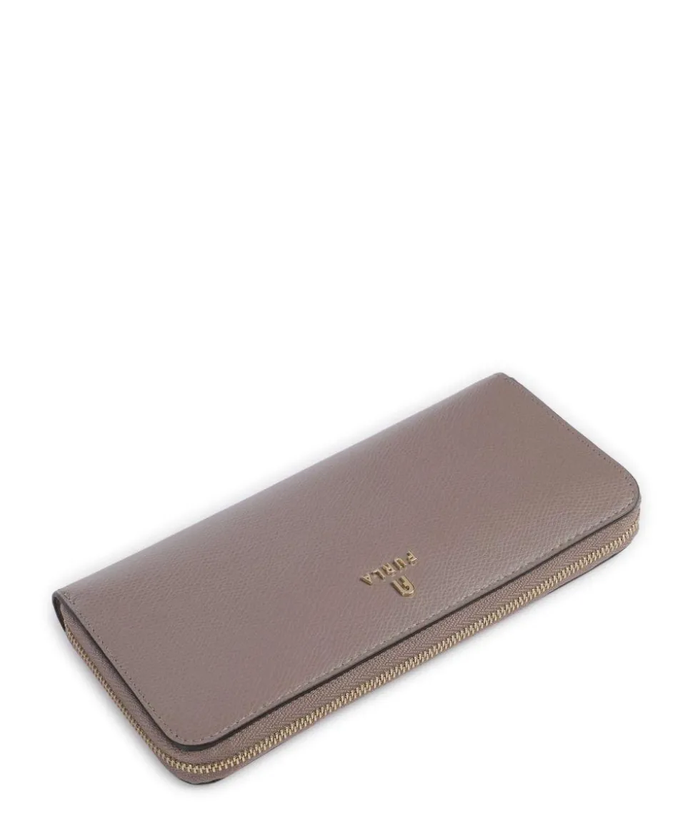 Camelia XL Geldbörse genarbtes Leder taupe