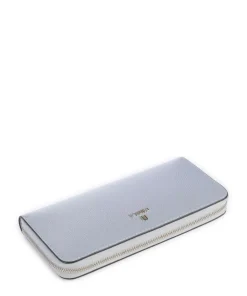 Camelia XL Geldbörse genarbtes Leder hellblau