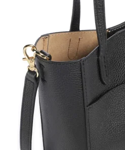 Cameryn Small Handtasche genarbtes Rindsleder schwarz