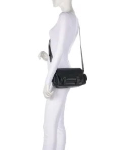 Campus Umhängetasche genarbtes Leder schwarz