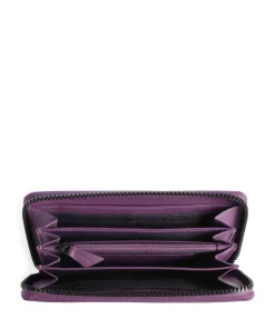 Capri RFID Geldbörse weiches Rindsleder violett