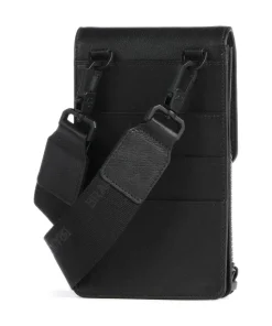 Capri RFID Handytasche genarbtes Rindsleder schwarz