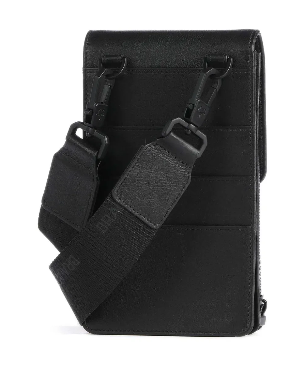 Capri RFID Handytasche genarbtes Rindsleder schwarz