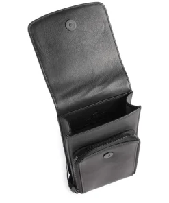 Capri RFID Handytasche genarbtes Rindsleder schwarz