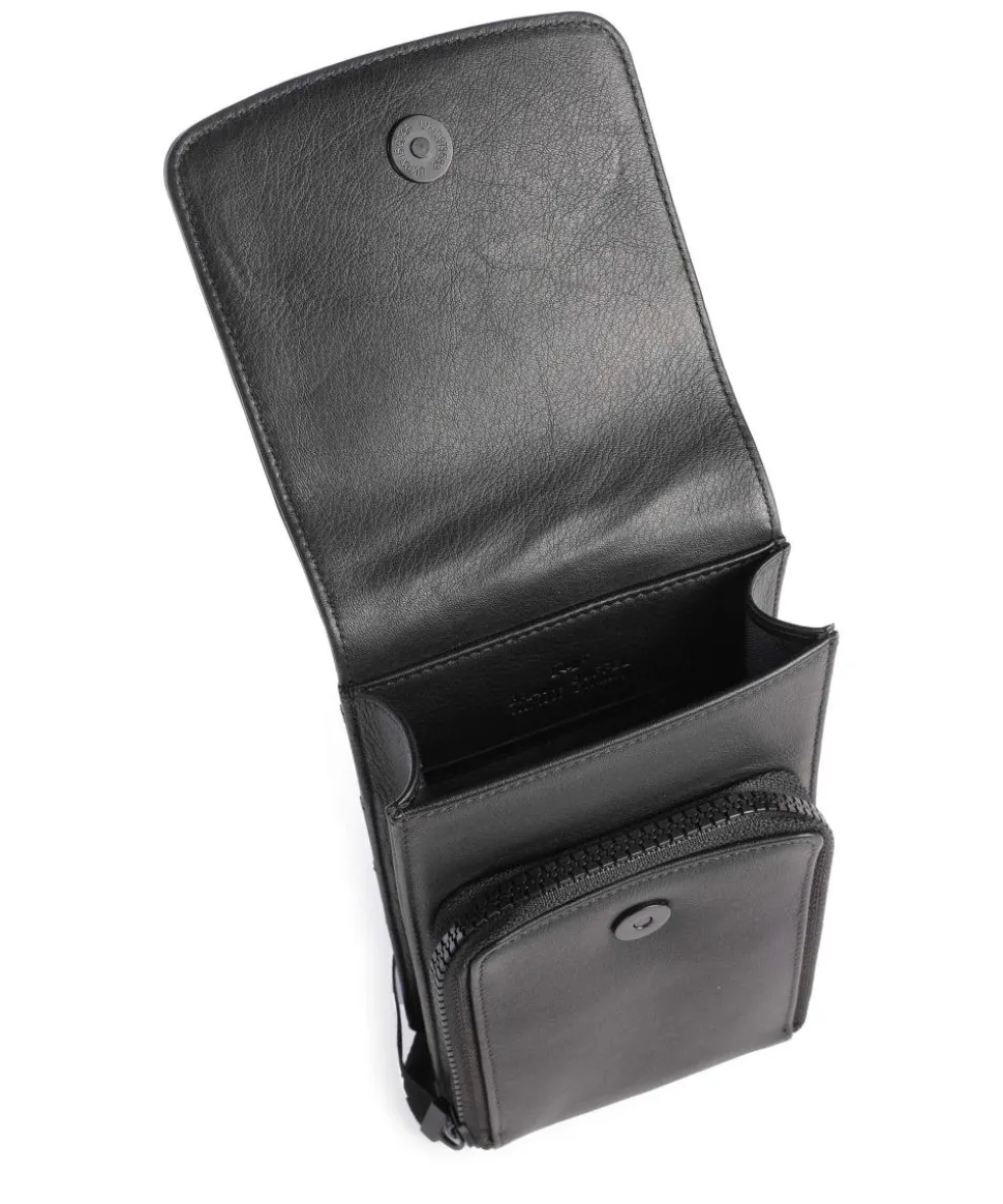 Capri RFID Handytasche genarbtes Rindsleder schwarz