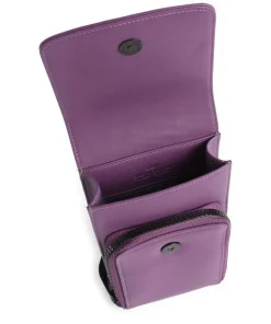 Capri RFID Handytasche genarbtes Rindsleder violett