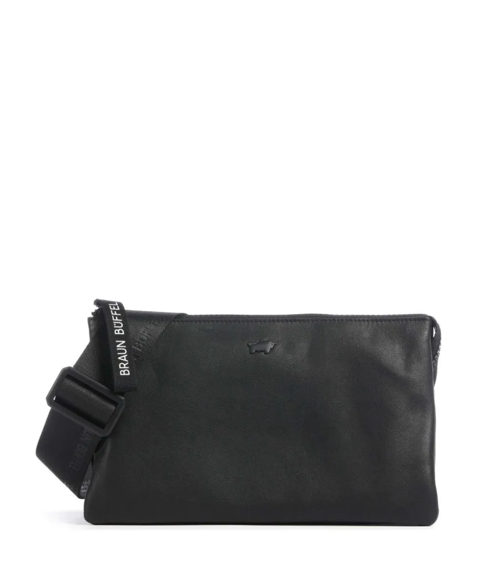 Capri RFID Umhängetasche weiches Rindsleder schwarz