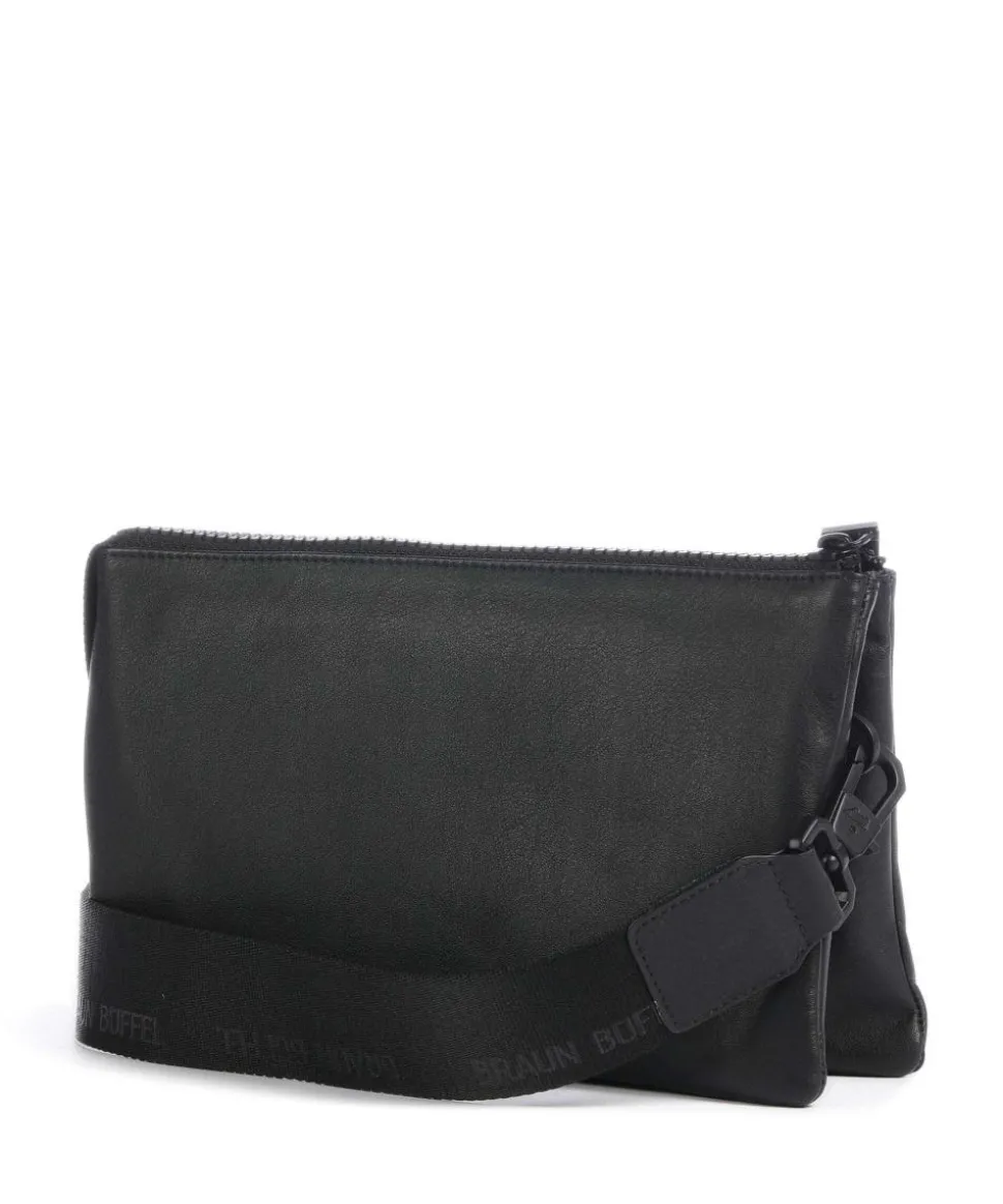 Capri RFID Umhängetasche weiches Rindsleder schwarz