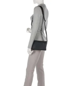 Capri RFID Umhängetasche weiches Rindsleder schwarz