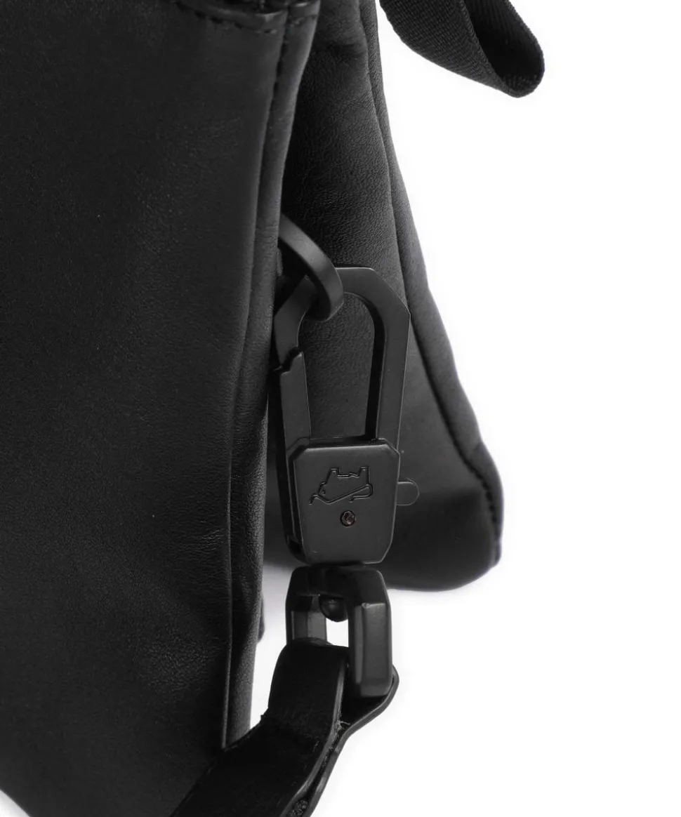 Capri RFID Umhängetasche weiches Rindsleder schwarz