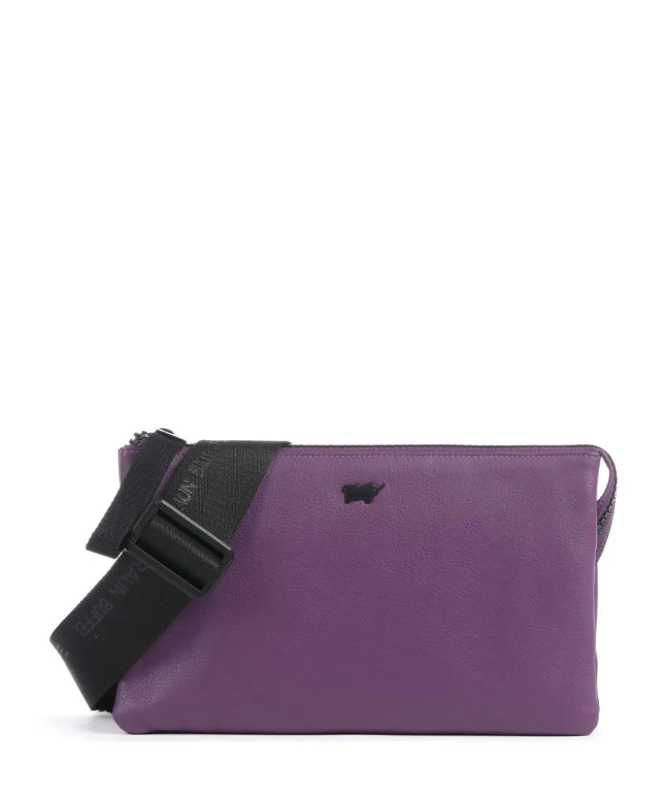 Capri RFID Umhängetasche weiches Rindsleder violett