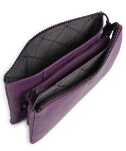 Capri RFID Umhängetasche weiches Rindsleder violett