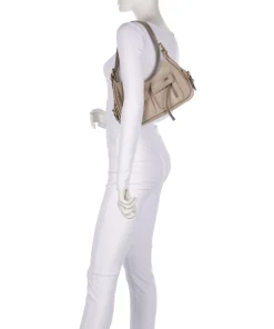 Cargo Classic Schultertasche aufgerautes Rindsleder beige