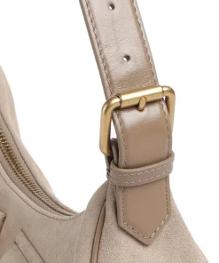 Cargo Classic Schultertasche aufgerautes Rindsleder beige