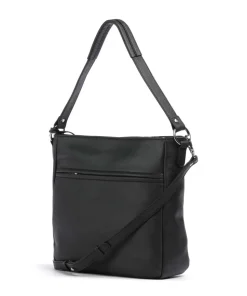 Carisma Beuteltasche genarbtes Rindsleder schwarz