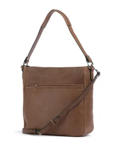 Carisma Beuteltasche genarbtes Rindsleder braun