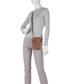 Carisma Handytasche genarbtes Rindsleder braun