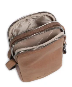 Carisma Handytasche genarbtes Rindsleder braun