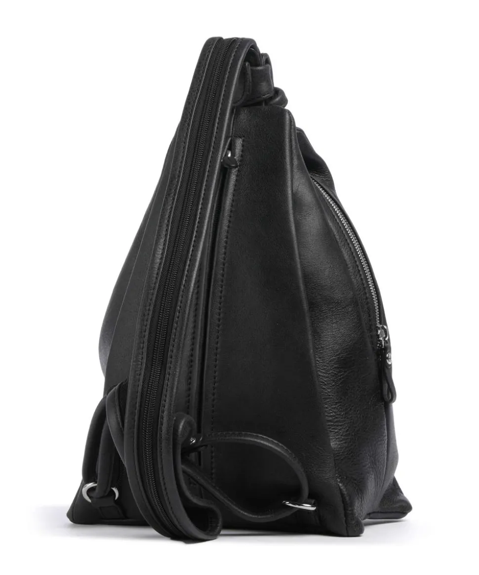 Carisma Rucksack genarbtes Rindsleder schwarz