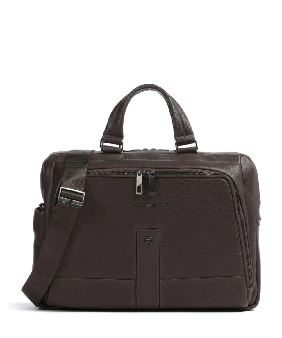 Carl 13 Aktentasche 14″ genarbtes Rindsleder dunkelbraun