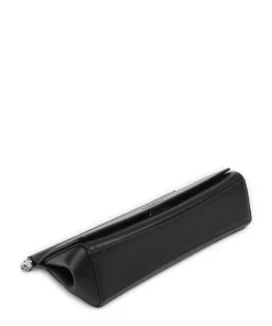 Carmine Schultertasche genarbtes Leder schwarz