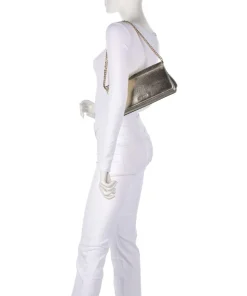 Carmine Schultertasche genarbtes Leder gold