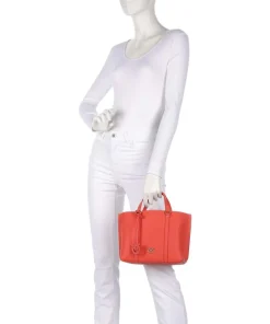 Carrie Classic Handtasche genarbtes Leder orange