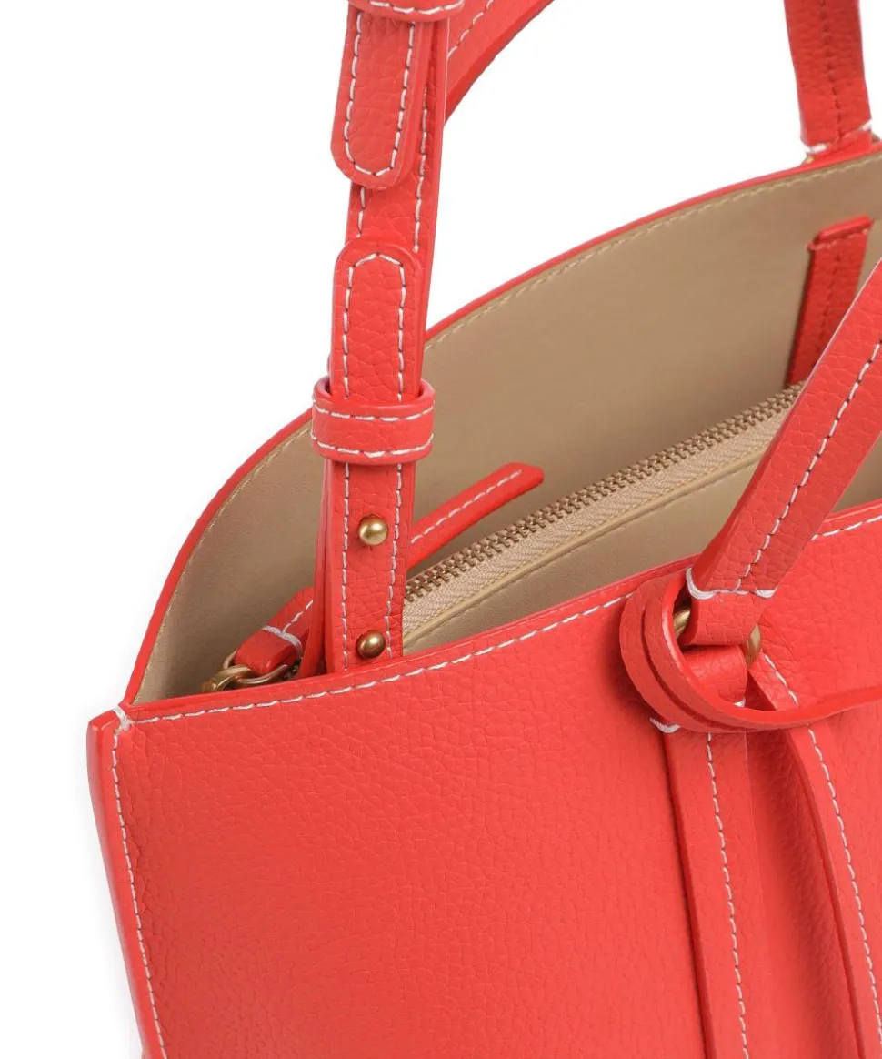 Carrie Classic Handtasche genarbtes Leder orange