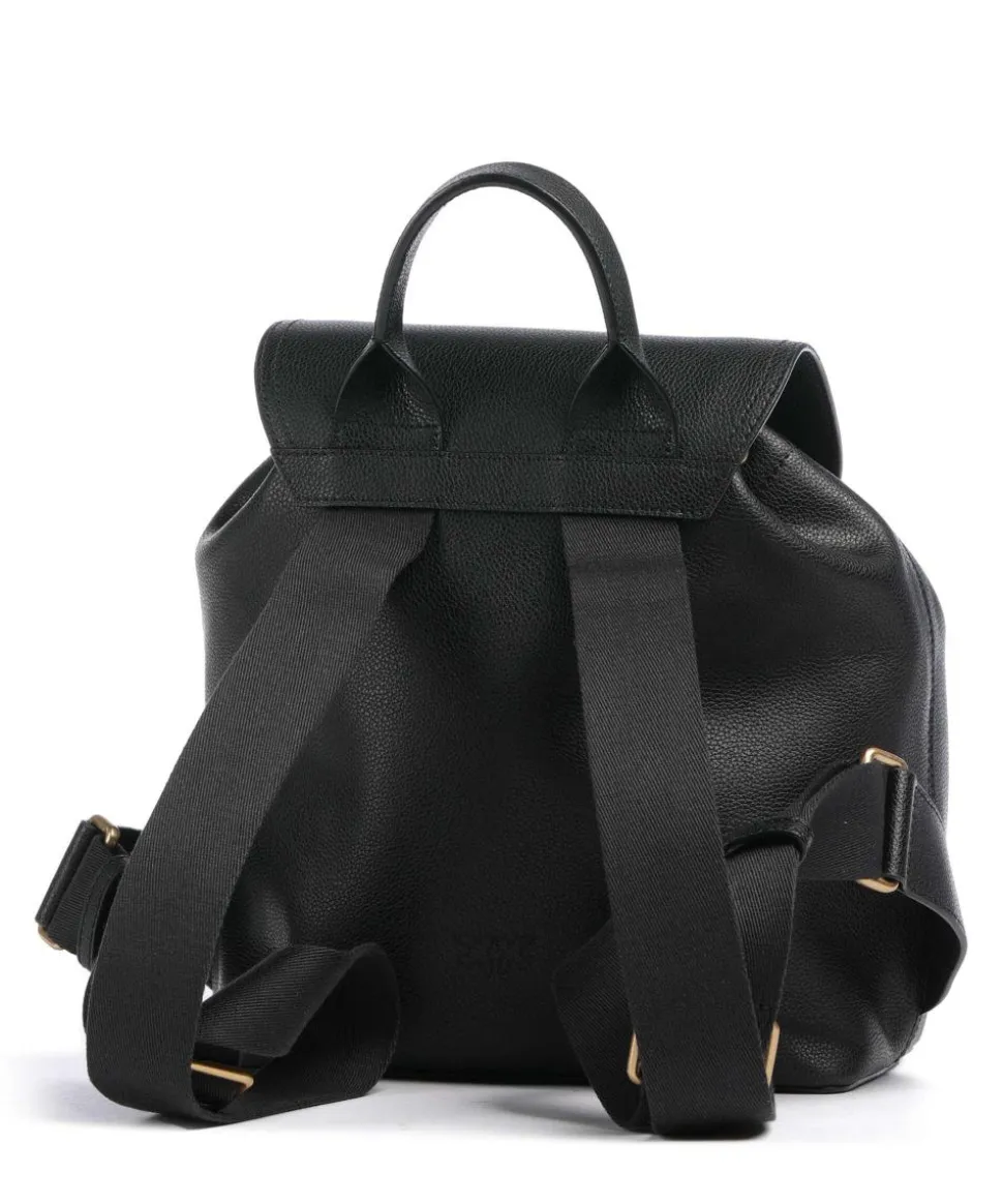 Carrie Rucksack genarbtes Leder schwarz