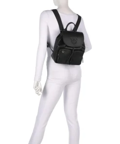 Carrie Rucksack genarbtes Leder schwarz