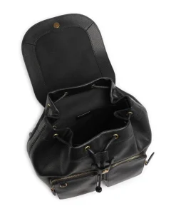 Carrie Rucksack genarbtes Leder schwarz