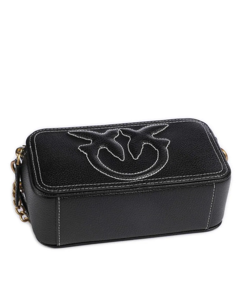 Carrie Umhängetasche genarbtes Rindsleder schwarz