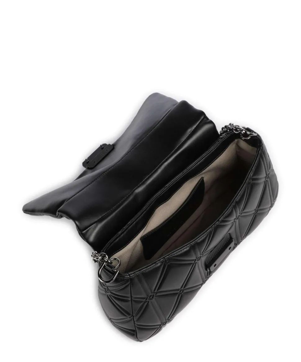 Cassandra Schultertasche Lederimitat schwarz