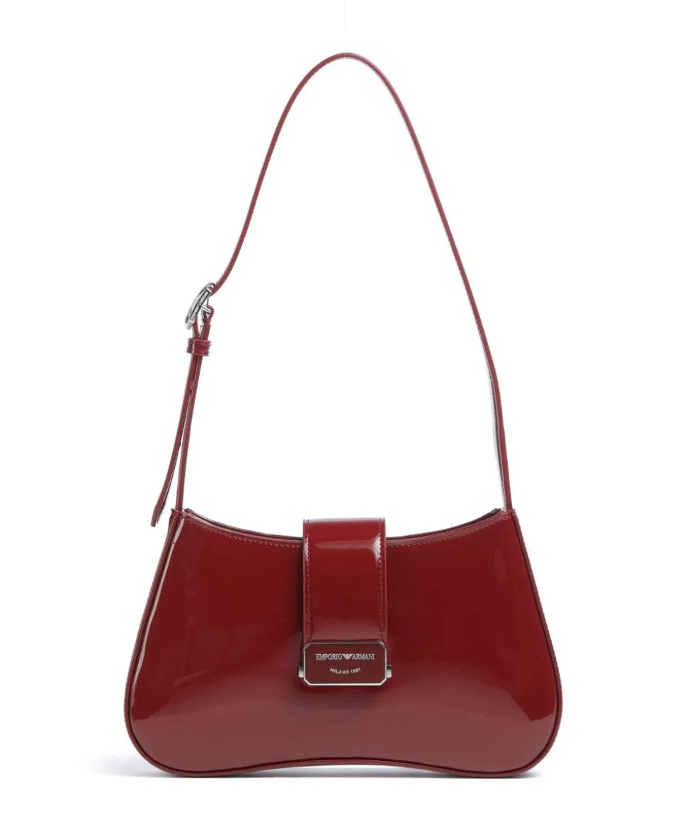 Cassandra Schultertasche Lederimitat dunkelrot