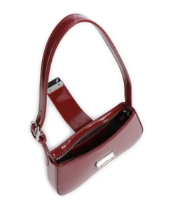 Cassandra Schultertasche Lederimitat dunkelrot