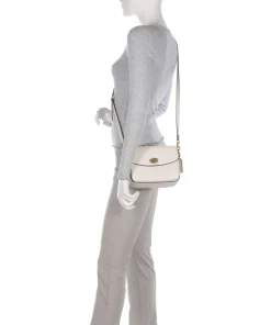 Cassie 19 Umhängetasche genarbtes Leder elfenbein