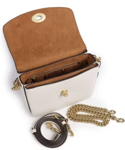 Cassie 19 Umhängetasche genarbtes Leder elfenbein