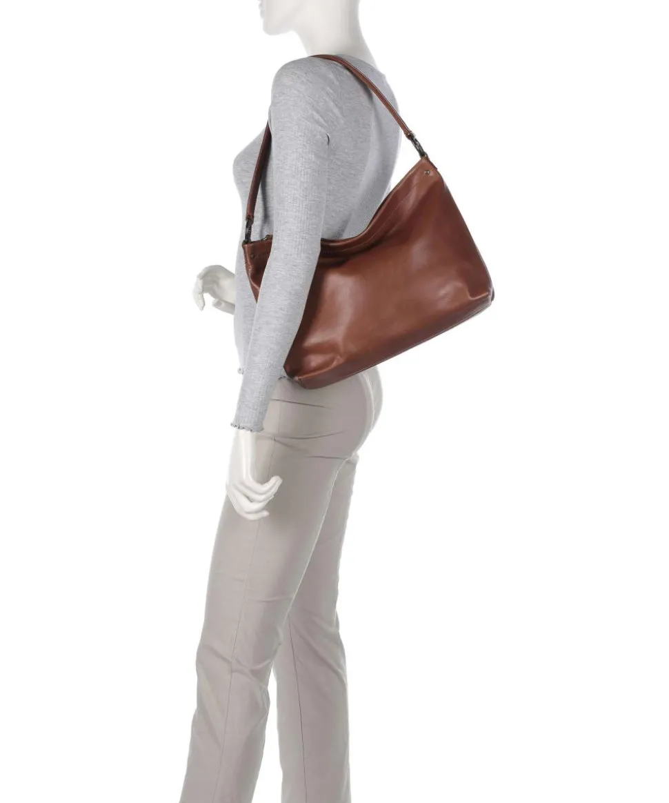 Caugio Beuteltasche fein genarbtes Rindsleder cognac