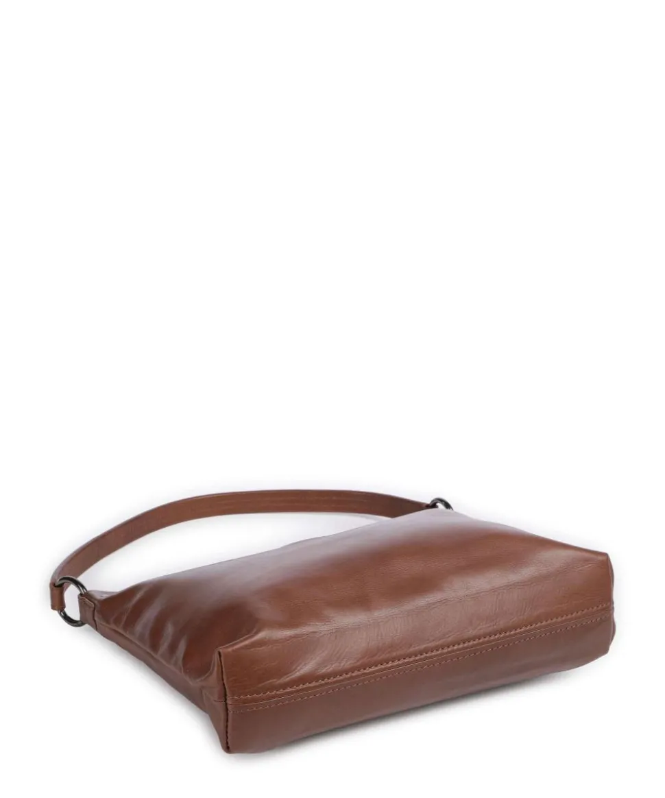 Caugio Beuteltasche fein genarbtes Rindsleder cognac