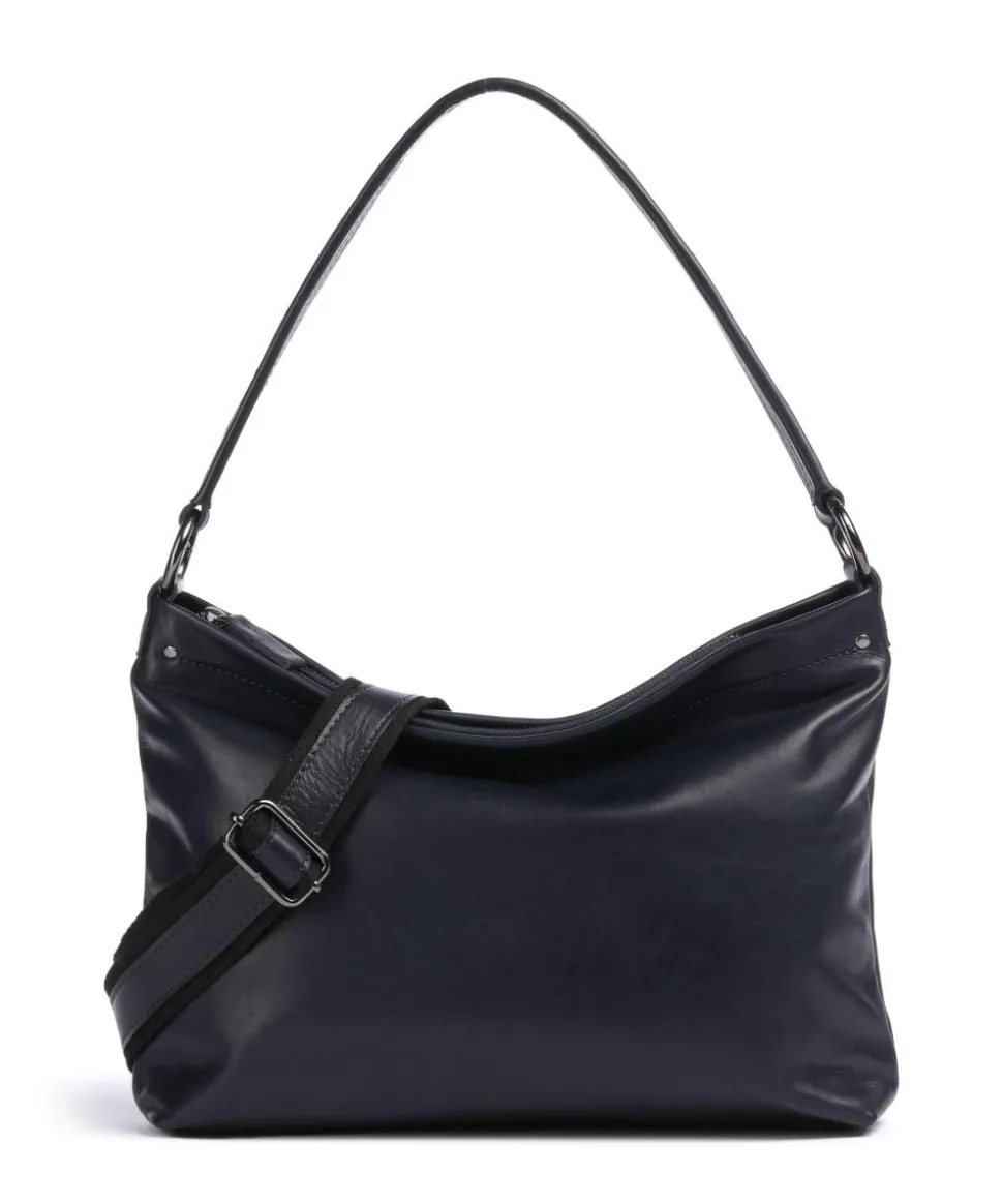 Caugio Beuteltasche fein genarbtes Rindsleder dunkelblau