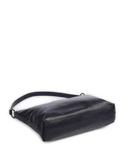 Caugio Beuteltasche fein genarbtes Rindsleder dunkelblau