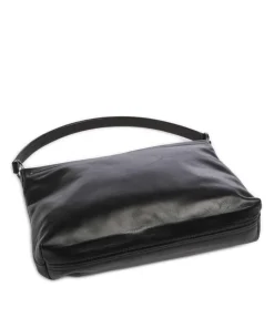 Caugio Beuteltasche fein genarbtes Rindsleder schwarz