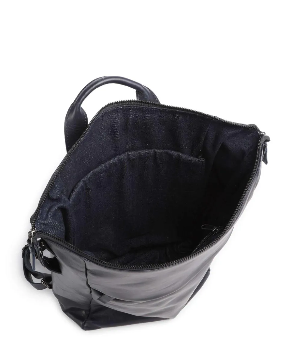 Caugio Laptop-Rucksack 13″ fein genarbtes Rindsleder dunkelblau